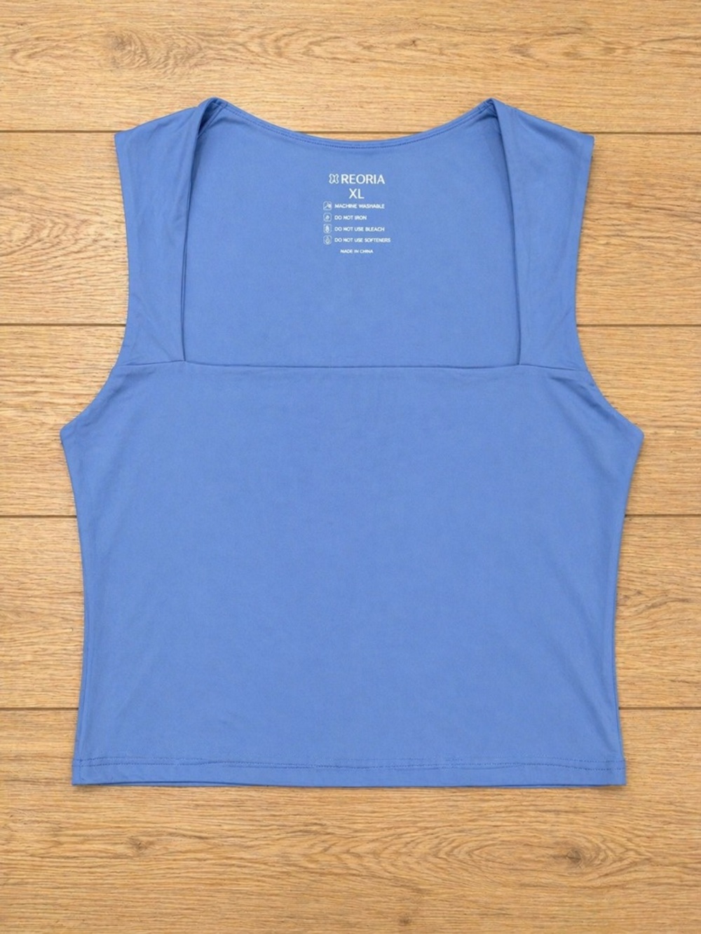 REORIA Slate Blue Square Neck Tank Top Size XL